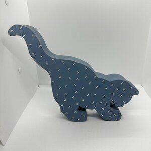 SOLD Vintage Handmade Large Wood Cat Cottagecore Country Cottage Granny 80s 90s